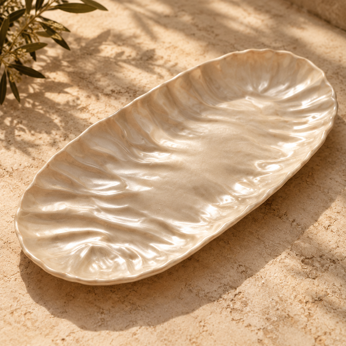 Pearl Glaze Serving Platter