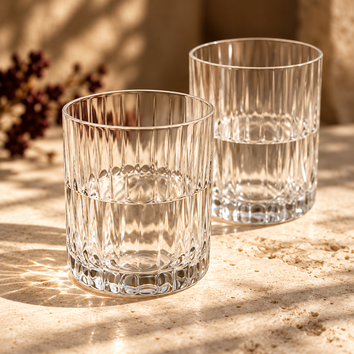 Vela Ribbed Tumbler Set