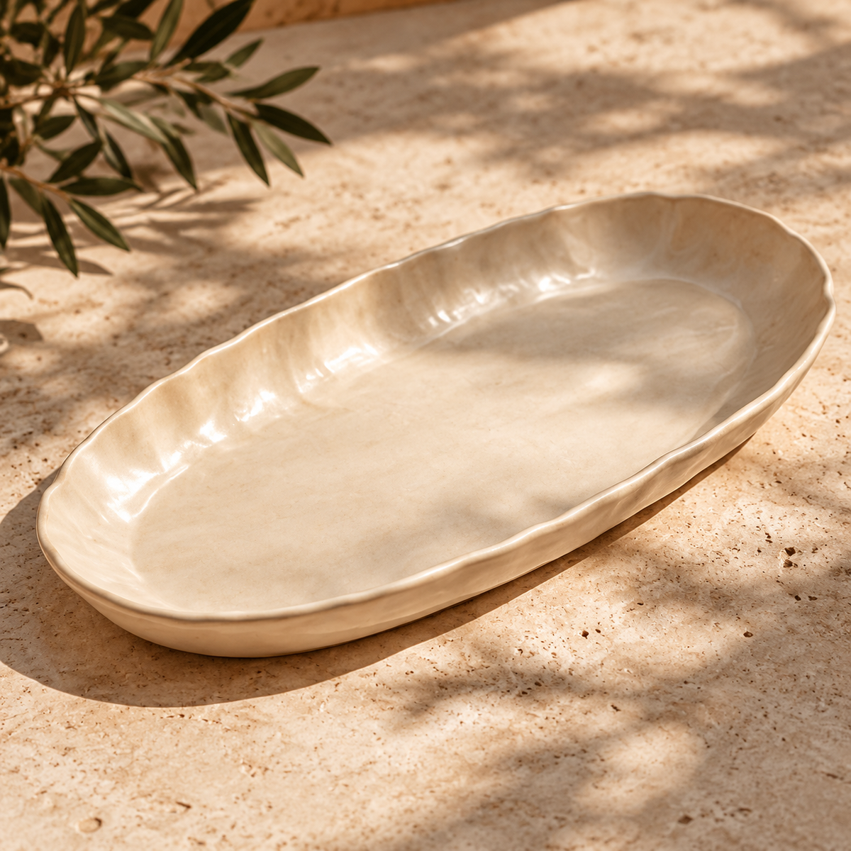 Serein Oval Serving Tray