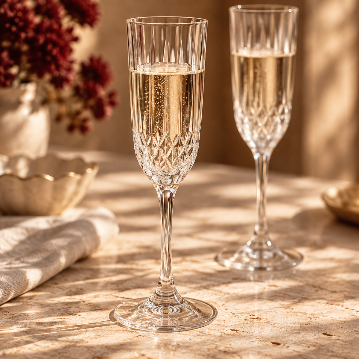 Céleste Champagne Flutes