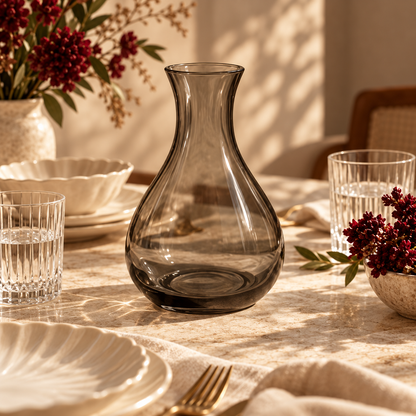 Nocturne Smoke Glass Carafe