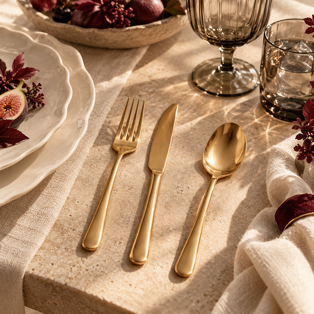 Aurel Gold-Tone Cutlery Set