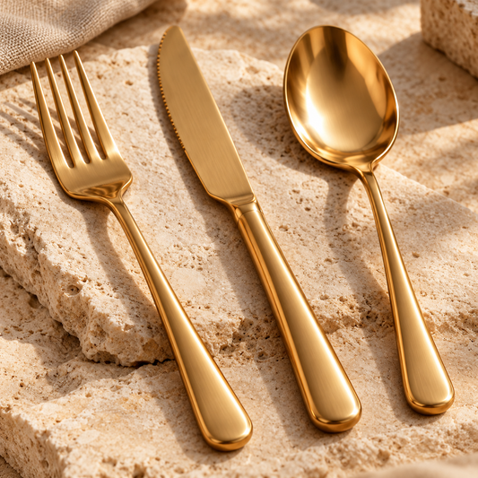 Aurel Gold-Tone Cutlery Set