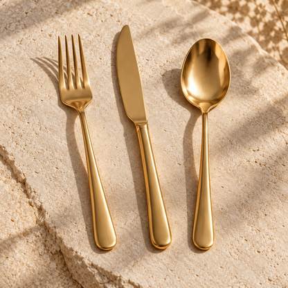 Aurel Gold-Tone Cutlery Set